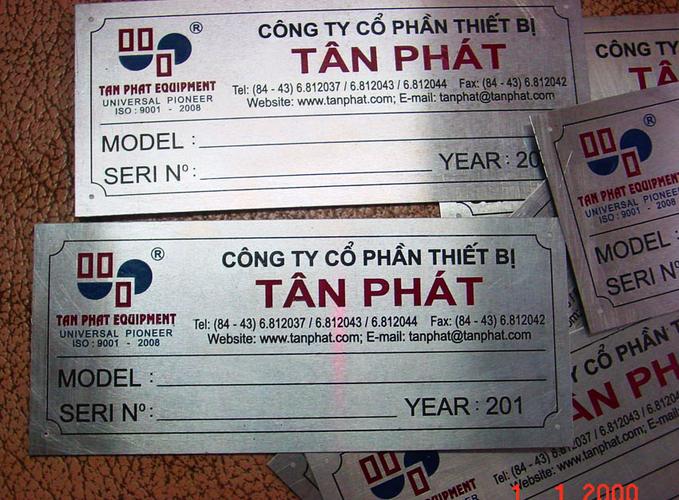 Mẫu tem inox Mẫu tem inox