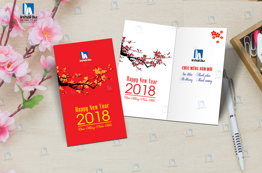Mẫu thiệp tết 2018 Mẫu thiệp tết 2018