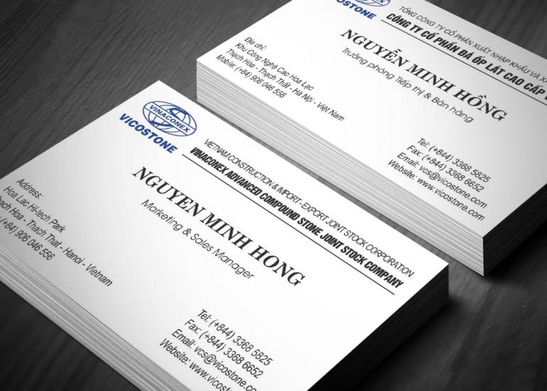 Mẫu card visit đơn giản Mẫu card visit đơn giản