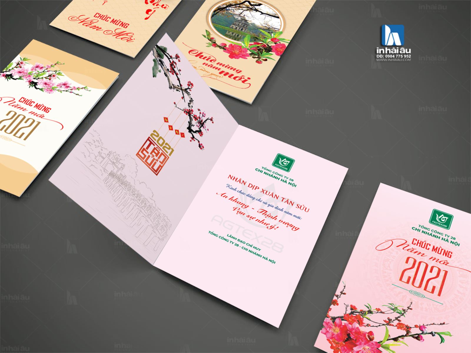 In thiệp tết đẹp, in thiệp tết, mẫu thiệp chúc mừng năm mới đẹp