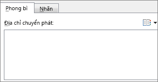 Hộp địa chỉ gửi thư của phong bì